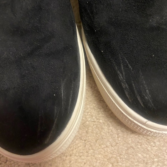 Steve Madden Black Booties with White and Red stripes on the zipper - Picture 6 of 6